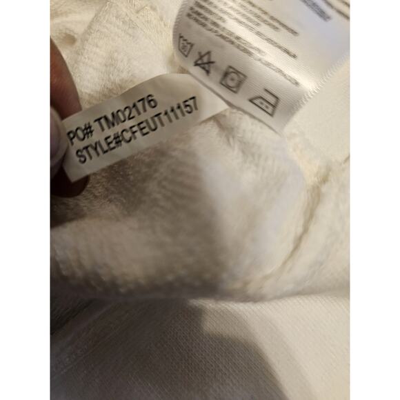 Unisex Chick-Fil-A Cow Print Hoodie Double Pocket Cream Sweatshirt Size 2XL - Picture 5 of 9